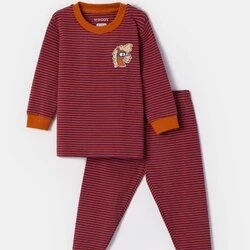 Afbeelding van Woody Jongens Heren pyjama rode streep maat 074/9M