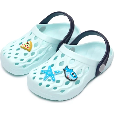 Afbeelding van Ladeheid Clogs Kinderen Tuinschoenen Lichte Kinderschoenen Meisjes Jongens Lichtblauw 29/30 LA CA FlowKidsJib