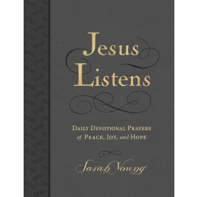 Afbeelding van Jesus Listens, Large Text Leathersoft, Charcoal, with Full Scriptures