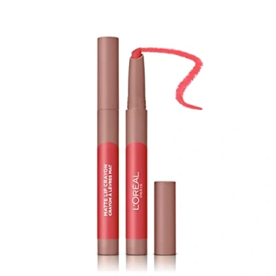 Afbeelding van L&#039;Oréal Matte Lip Crayon Lipstick 108 Hot Apricot