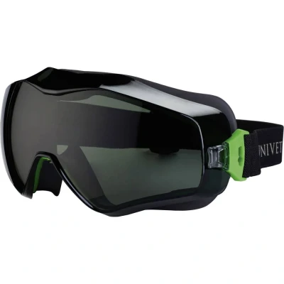 Afbeelding van Univet 6X3 00 05 Ruimzichtbril Met anti condens coating, Incl. UV bescherming Zwart, Groen EN 166, 170, 172 DIN