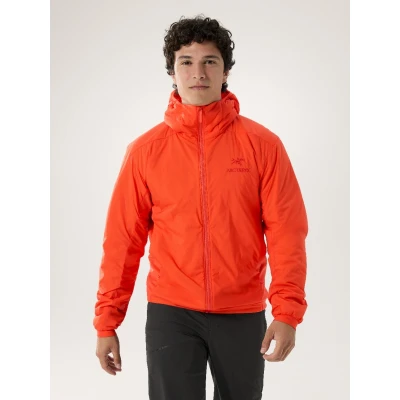Afbeelding van Arc&#039;teryx heren Atoom windjack met logoborduring in de kleur Oranjerood, maat: XL