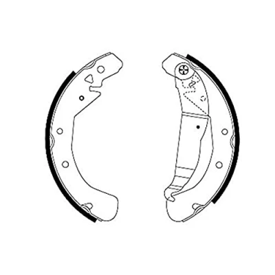 Afbeelding van HELLA 8DB 355 001 631 Remschoenen 230 42 Met handremhefboom OPEL: Zafira A, Astra G Saloon, Caravan