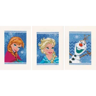 Afbeelding van Frozen wenskaarten Anna, Elsa en Olaf 0168526