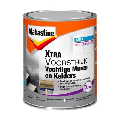 Afbeelding van Alabastine Xtra Voorstrijk Vochtige Muren &amp; Kelders 1 ltr blik Muurverf Latex