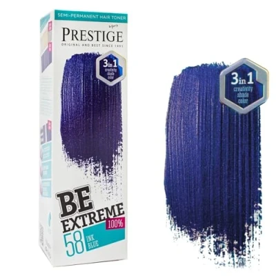 Afbeelding van Be Extreme Toner semi permanente voor haar kleur 58 Ink Blue zonder ammoniak, peroxide en PPD