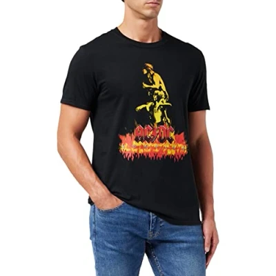 Afbeelding van AC/DC Bonfire Heren T shirt L Zwart