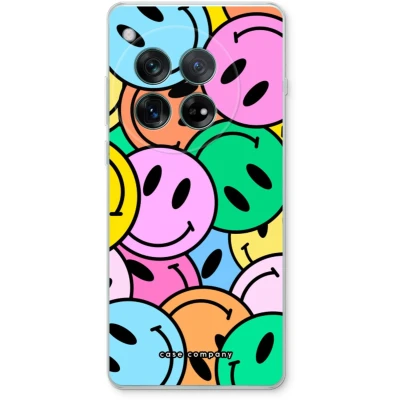 Afbeelding van Case Company® hoesje geschikt voor OnePlus 12r Smiley N1 Soft Cover Telefoonhoesje Bescherming aan alle Kanten en Schermrand