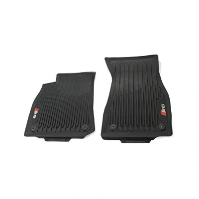 Afbeelding van Audi 4K1061221A041 vloermatten voor de voorkant, rubber, rood/zwart, 2 stuks