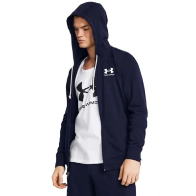 Afbeelding van Under Armour Rival Sweater met rits Midnight navy, Heren, Maat: Small, navy