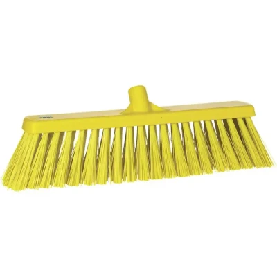 Afbeelding van Vikan Bezems en Vegers Brede Harde Bezem Met Polyester Vezels 530x90x175mm. Geel