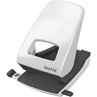 Afbeelding van Leitz NeXXt perforator, 51380085 voor 40 vellen, lichtgrijs, metaal, geleidingsliniaal met markeringen,