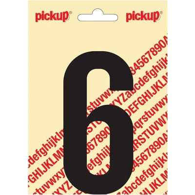 Afbeelding van Pickup Plakcijfer Nobel 120mm Zwart 6