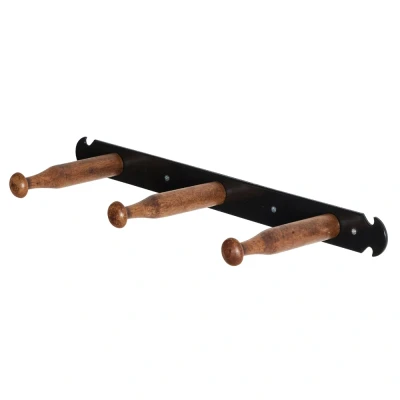 Image de Stubbs Porte Manteaux Retro 3 Crochets Noir