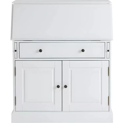 Afbeelding van Bureaukast Grenen en MDF Wit CLEORE L 93 cm x H 110.8 D 40