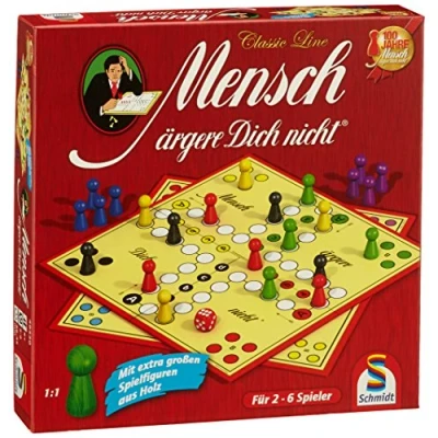 Afbeelding van Schmidt Spiele 49330 Classic Line houten figuur met extra grote figuren FFP 2 6 spelers, meerkleurig