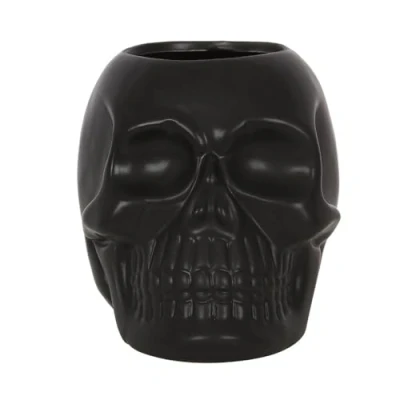 Afbeelding van Something Different Black Skull Toothbrush Holder Badkamer set Multicolours