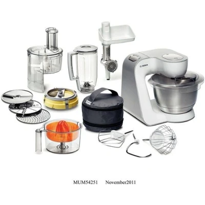 Afbeelding van Bosch MUM5 MUM54251 Keukenmachine 900W 3,9L Wit/Zilver