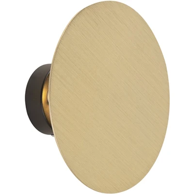 Afbeelding van QAZQA Design wandlamp rond goud Pulley