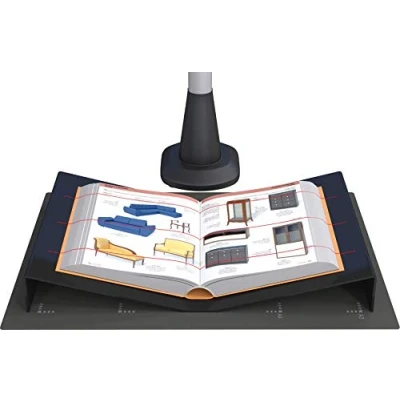 Afbeelding van JOURIST Houder voor bewakingsscanner en boekscanner, scannen tot A3, gemaakt van zwart acryl.
