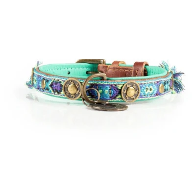 Afbeelding van Dwam Halsband Boho Juan Blauw&amp;Turquoise Hondenhalsband 29 35x2.0 cm