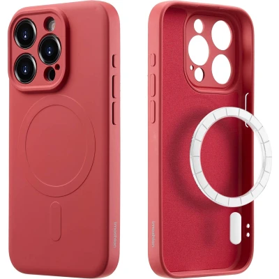 Afbeelding van imoshion Hoesje Geschikt voor iPhone 15 Pro Max Siliconen Color Backcover MagSafe roze