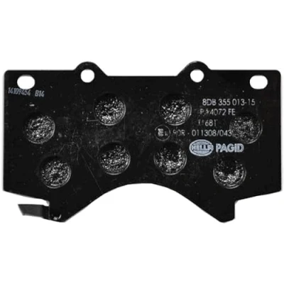 Afbeelding van HELLA 8DB 355 013 151 Remblokkenset Met akoestische slijtagewaarschuwing TOYOTA: Land Cruiser 200, Prado 150, Tundra II Pickup