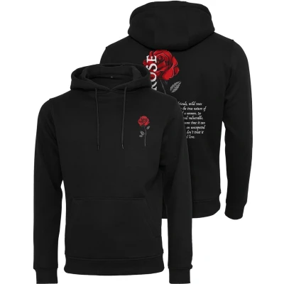Afbeelding van Mister Tee WILD ROSE Hoodie, Heren, Maat: 4XL, Black