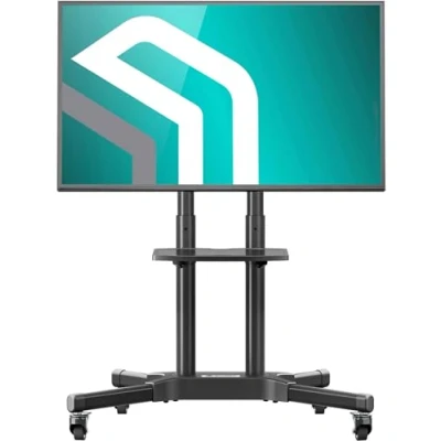 Afbeelding van ONKRON tv beugel voor LCD LED plasma 32 65 inch universele wagen met wielen televisie tot 45,5 kg mobiele VESA max. 600 x 400 mm TS1351 BLK