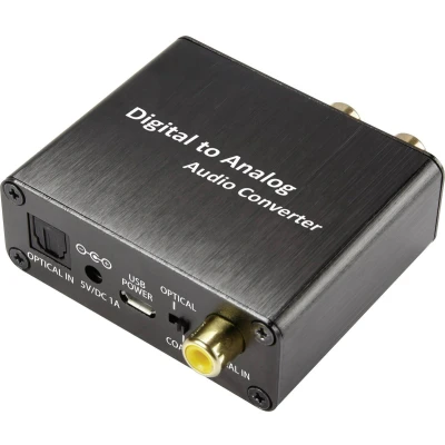 Afbeelding van SpeaKa Professional Audio Converter [Toslink, Digitale cinch Cinch, Jackplug] Unidirectioneel (uni) SP DAC TK/CK