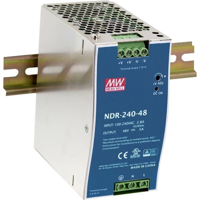 Afbeelding van Mean Well NDR 240 24 DIN rail netvoeding W Aantal uitgangen: 1 x Inhoud: stuk(s)