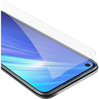 Afbeelding van Cadorabo Screenprotector geschikt voor Realme 6 4G / 6s Pantser film Beschermende in KRISTALHELDER Geharde (Tempered) display beschermglas 9H hardheid met 3D Touch
