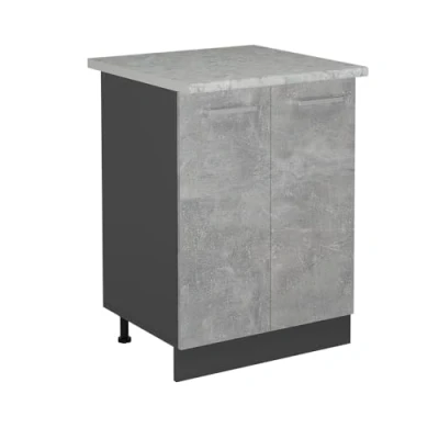Afbeelding van Vicco Keukenonderkast R Line, Beton/Antraciet, 60 cm WB Marmer