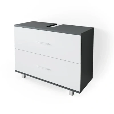 Afbeelding van Vicco Wastafelonderkast Ilias, Antraciet/wit, 80 x 60.8 cm