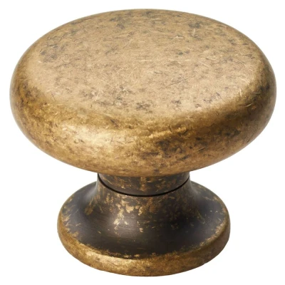 Afbeelding van Fingertip Designs Ronde kastknop 35mm in antiek messing