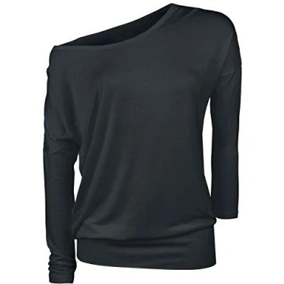 Afbeelding van Build your Brand Ladies ́ Viscose Long Sleeve BY041 Black