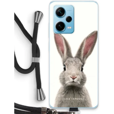 Afbeelding van Case Company® hoesje met Koord geschikt voor Xiaomi Redmi Note 12 Pro Plus Daisy Telefoonhoesje Zwart Bescherming aan alle Kanten en Over de Schermrand