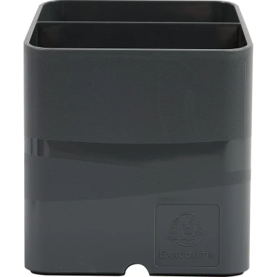Afbeelding van Exacompta Ref. 67707D doos met 10 penhouders PEN CUBE Office 2 vakken in verschillende maten en hoogtes afmetingen 7,4 x 9,3 cm kleur muisgrijs