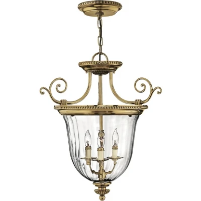 Afbeelding van Hinkley LED Pendelarmatuur Cambridge 3X E14 Max 60W Dimbaar Burnished Brass