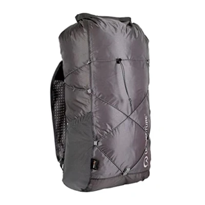 Afbeelding van Lifeventure Ultralichte opvouwbare reistas van 70 liter, gemaakt gerecyclede stoffen, kleine reistas, duurzaam en licht, voor outdoorsport, reizen, kamperen, grijs, 22, grijs., Modern