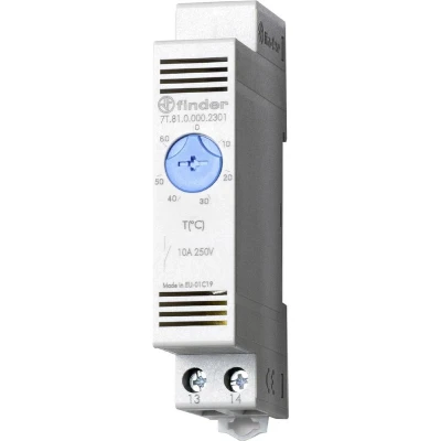 Afbeelding van Finder Thermostaat voor schakelkastverwarming 7T.81.0.000.2301 250 V/AC 1x NO (l x b h) 88.8 17.5 47.8 mm 1 stuk(s)