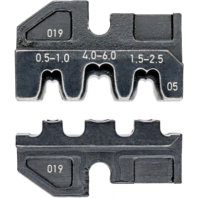 Image de KNIPEX 97 49 05 matrices de sertissage pour connecteurs ouverts non isolés 4,8 + 6,3 mm