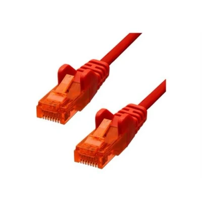 Image de ProXtend Cordon de raccordement RJ 45 (M) pour 20 cm 5 mm UTP CAT 6 IEEE 802.3af démarré, sans crochet, bloqué rouge