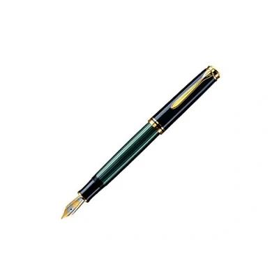 Afbeelding van Pelikan Premium Soevereine M600 Luxe Vulpen, Medium Punt, Zwart/Groen