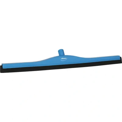 Afbeelding van Vikan Vloertrekkers Met Vaste Nek Klassieke Vloertrekker Polypropyleen En Zwarte Schuimrubber Cassette 70cm Breed Blauw