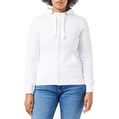 Afbeelding van Clique Sweatshirt met Capuchon Dames Maat L Wit