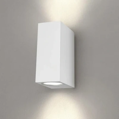 Afbeelding van Ledvion Wandlamp, LED Lamp, Buitenlamp, Buitenverlichting, Tuinverlichting, Gevel Verlichting, Cube Witte Up &amp; Down, GU10 Spot