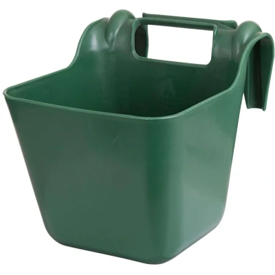 Afbeelding van Young Line Voerbak Vierkant met Vaste Beugels Groen 13,5L