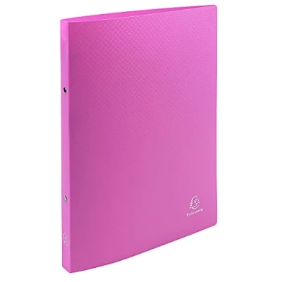 Image de Exacompta réf. 54194SE Lot de 5 classeurs souples OPAK 2 anneaux ronds diamètre 15 mm Dos 20 Dimensions extérieures : 32 x 25 cm Format à classer A4 Coloris rose