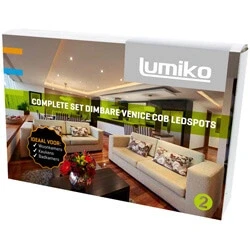Afbeelding van Klemko Lumiko Venice COB LED pakket 3x LED, driver, connector en
